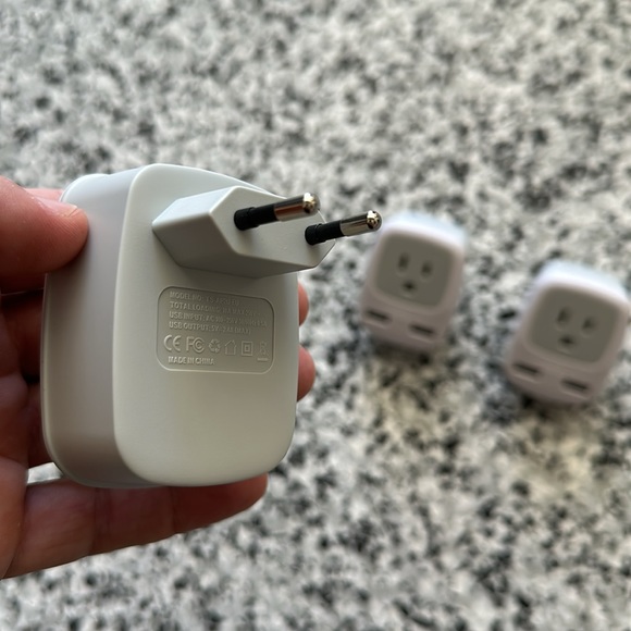 European Travel Plug Adapter 3 Pack - Picture 2 of 3